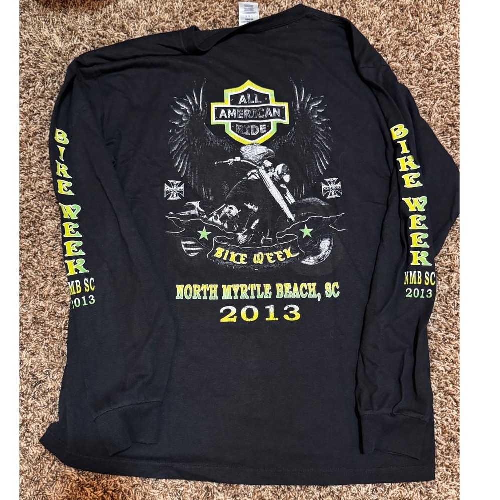 2013 North Myrtle Beach Bike Week Long Sleeve Shirt Large SC